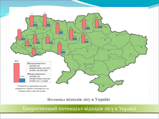 Енергетичний потенціал відходів лісу в Україні