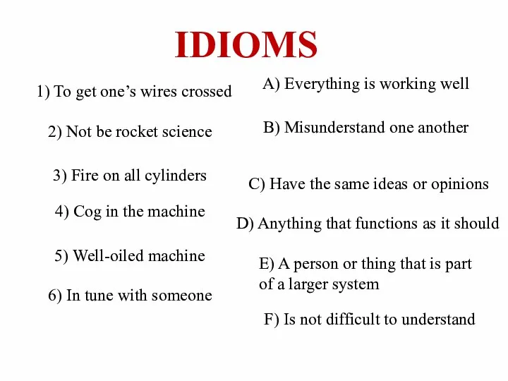 1) To get one’s wires crossed 2) Not be rocket