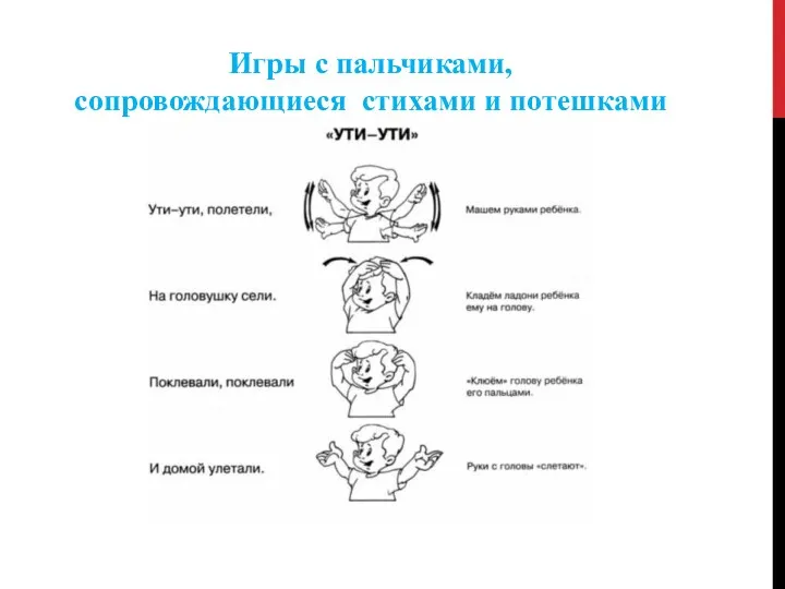 Игры с пальчиками, сопровождающиеся стихами и потешками