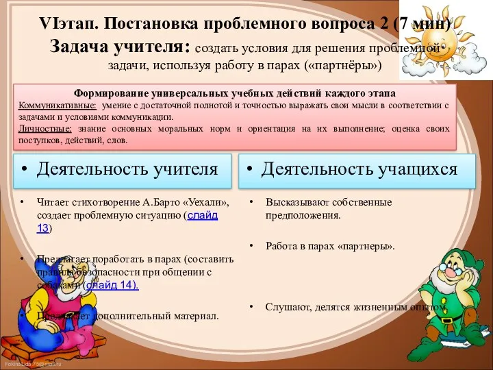 VIэтап. Постановка проблемного вопроса 2 (7 мин) Задача учителя: создать