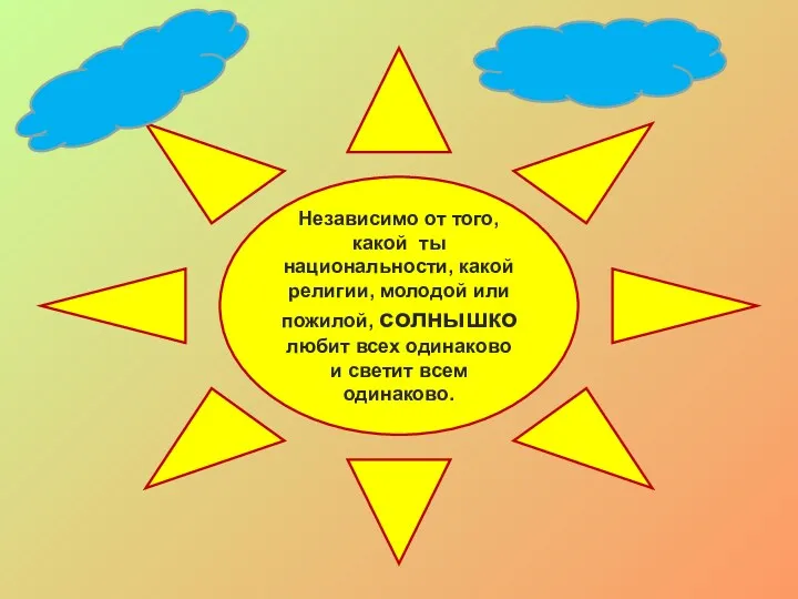 Независимо от того, какой ты национальности, какой религии, молодой или