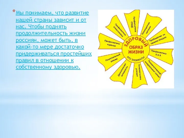 Мы понимаем, что развитие нашей страны зависит и от нас.