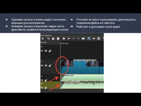 Сделаем начало и конец видео логически верными для восприятия Наведем