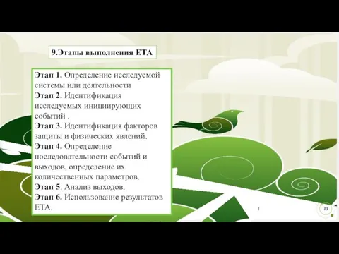 Этап 1. Определение исследуемой системы или деятельности Этап 2. Идентификация