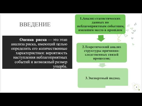 Оценка риска — это этап анализа риска, имеющий целью определить