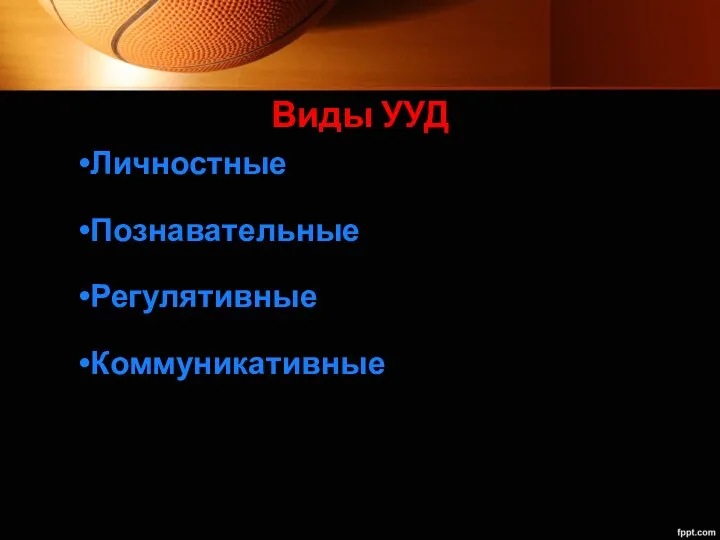 Виды УУД Личностные Познавательные Регулятивные Коммуникативные