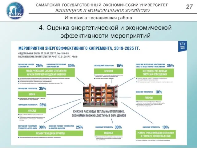 4. Оценка энергетической и экономической эффективности мероприятий