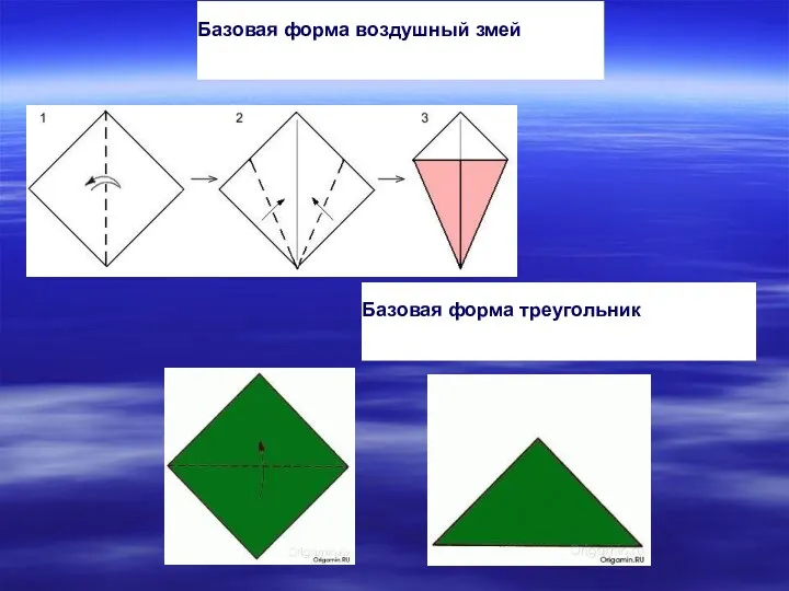Базовая форма треугольник Базовая форма воздушный змей