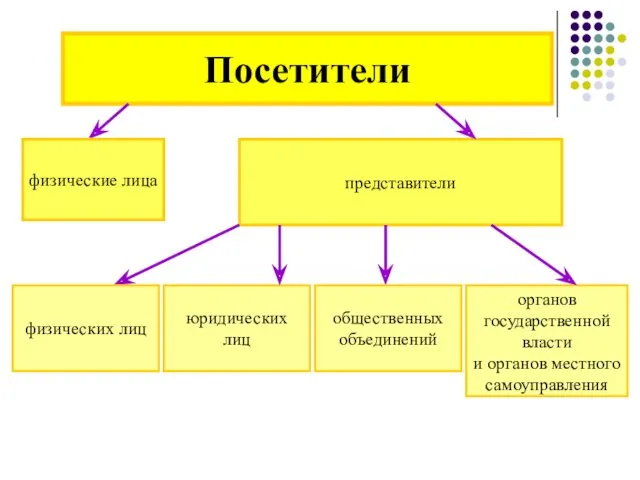 Посетители физические лица представители физических лиц юридических лиц общественных объединений