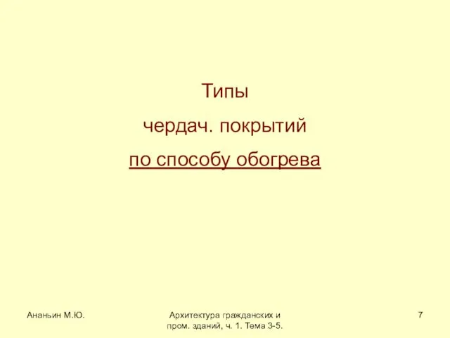 Ананьин М.Ю. Архитектура гражданских и пром. зданий, ч. 1. Тема