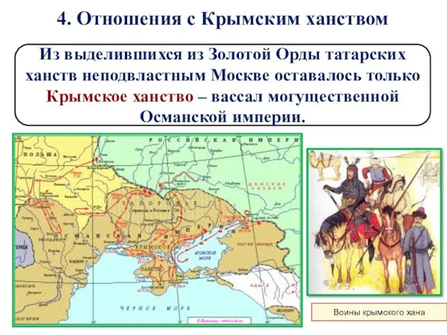 4. Отношения с Крымским ханством Из выделившихся из Золотой Орды