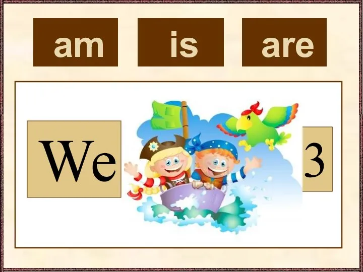 am We 3 is are