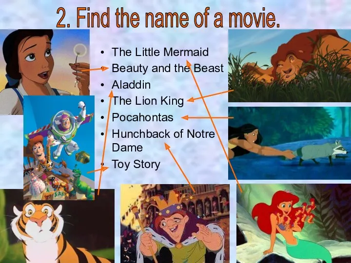 The Little Mermaid Beauty and the Beast Aladdin The Lion King Pocahontas Hunchback