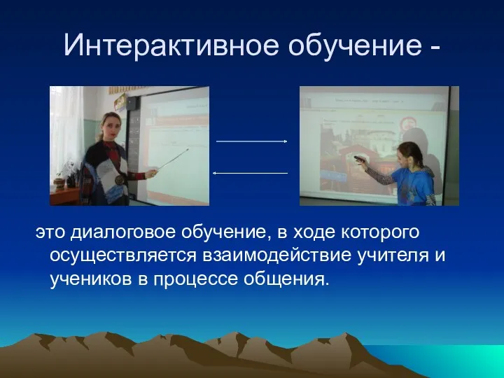 Интерактивное обучение - это диалоговое обучение, в ходе которого осуществляется