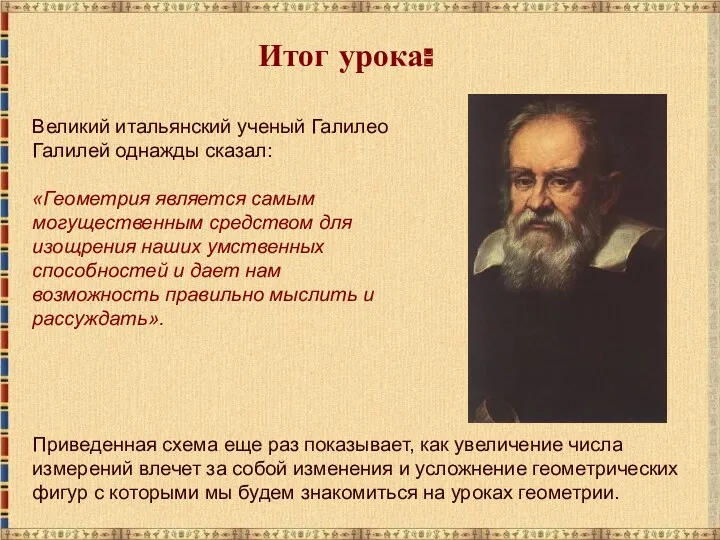 Великий итальянский ученый Галилео Галилей однажды сказал: «Геометрия является самым могущественным средством для