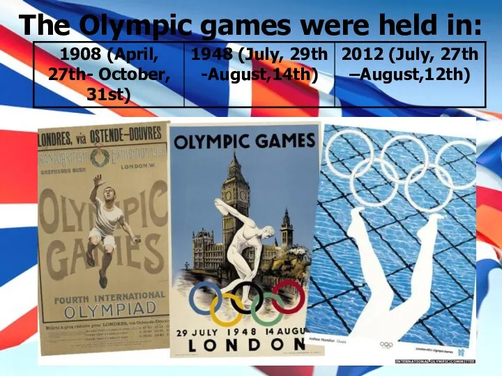 The Olympic games were held in: