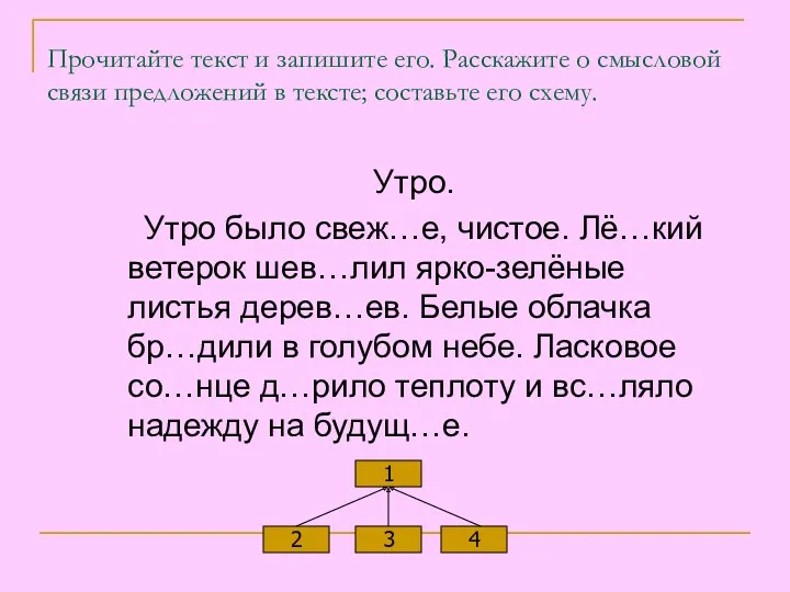 Прочитайте текст и запишите его. Расскажите о смысловой связи предложений