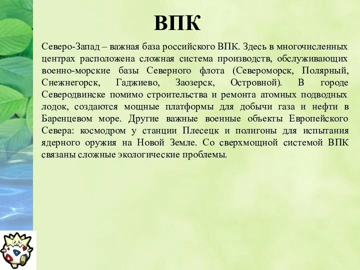 Северо-Запад – важная база российского ВПК. Здесь в многочисленных центрах