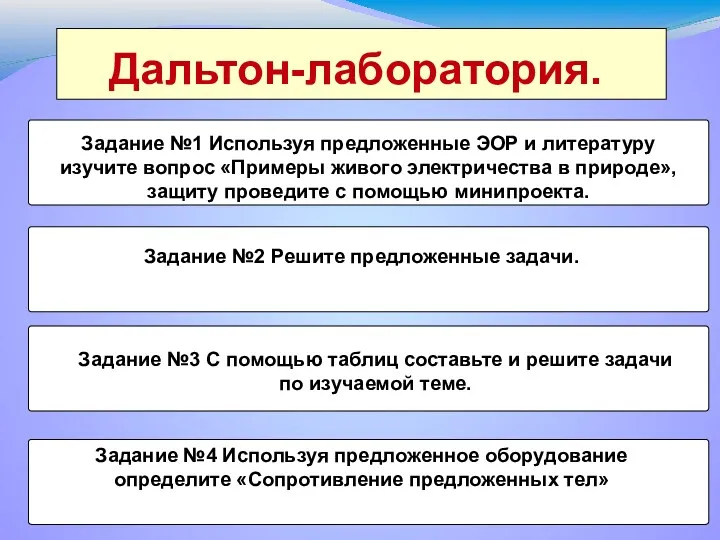 Дальтон-лаборатория. Задание №1 Используя предложенные ЭОР и литературу изучите вопрос