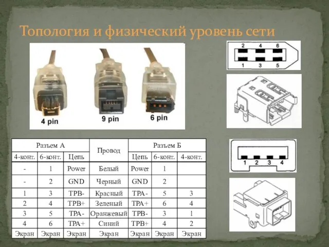 Топология и физический уровень сети