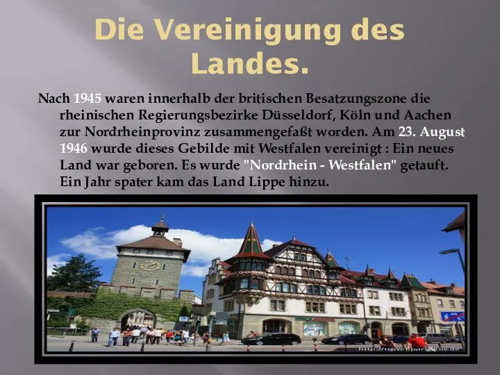 Nach 1945 waren innerhalb der britischen Besatzungszone die rheinischen Regierungsbezirke