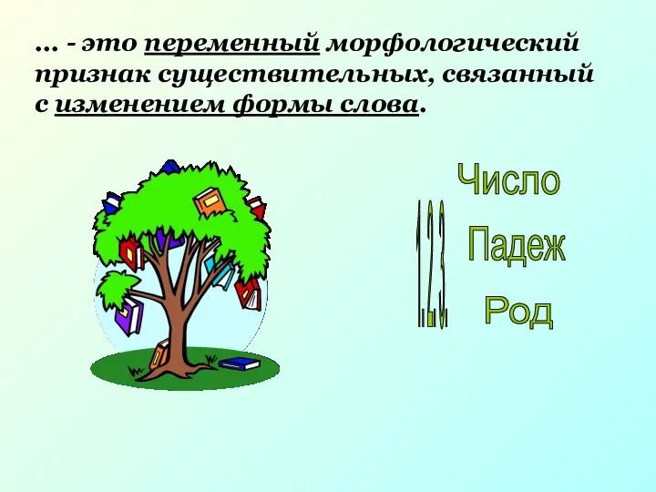 ... - это переменный морфологический признак существительных, связанный с изменением