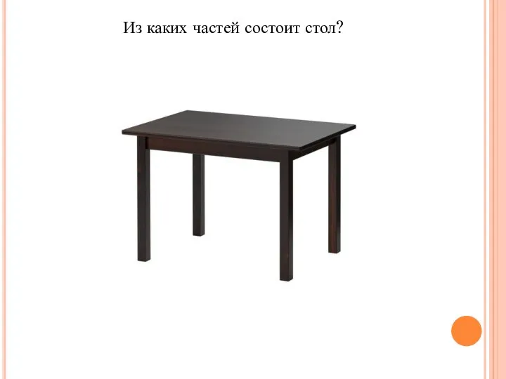 Из каких частей состоит стол?
