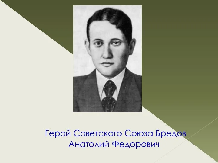 Герой Советского Союза Бредов Анатолий Федорович