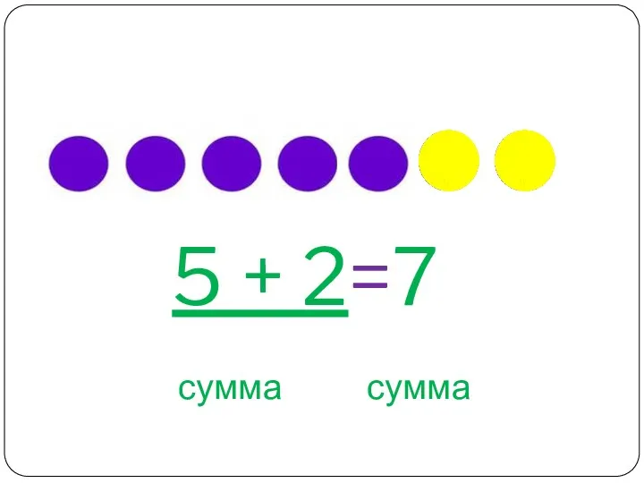 5 + 2=7 сумма сумма