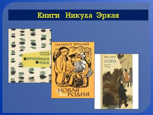 Книги Никула Эркая