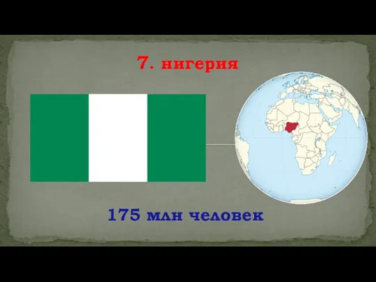 175 млн человек 7. нигерия