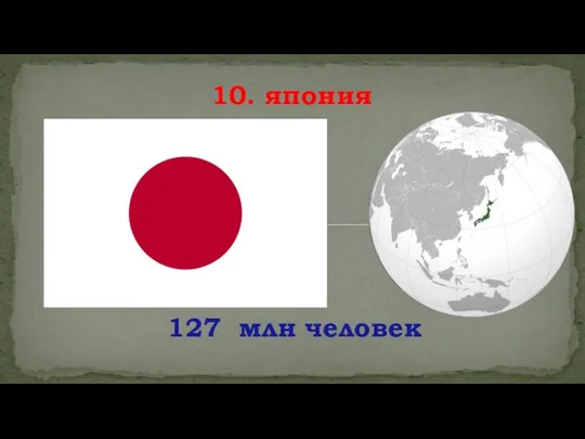 127 млн человек 10. япония