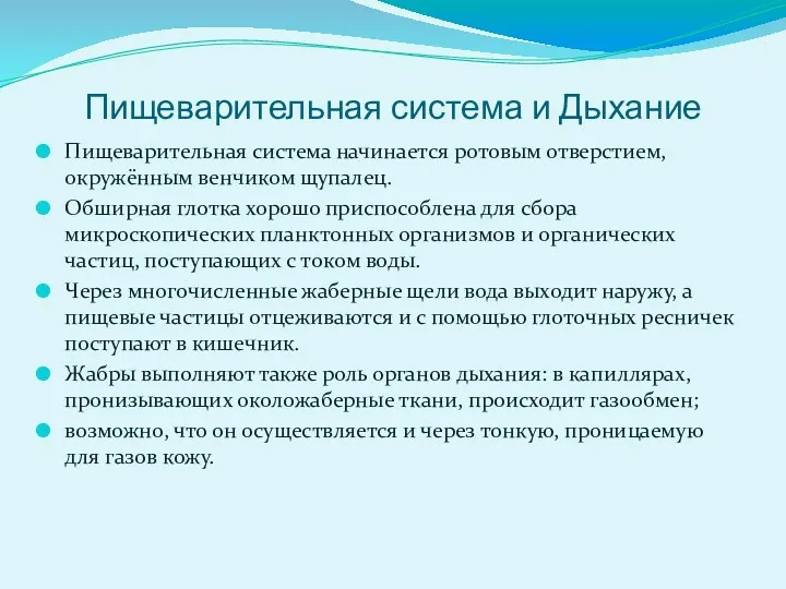 Пищеварительная система и Дыхание Пищеварительная система начинается ротовым отверстием, окружённым