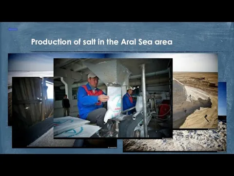 Production of salt in the Aral Sea area