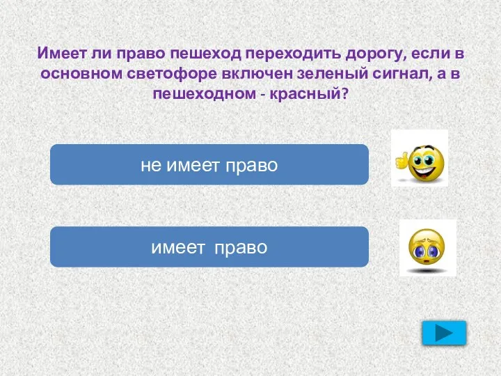 Имеет ли право пешеход переходить дорогу, если в основном светофоре включен зеленый сигнал,