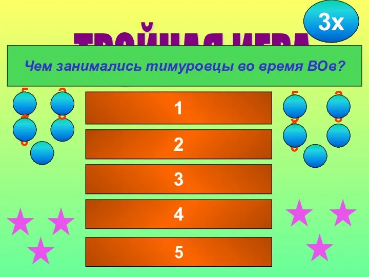 3 4 10 28 55 55 ТРОЙНАЯ ИГРА Чем занимались