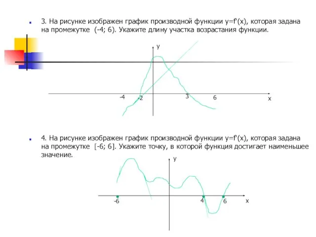 3. На рисунке изображен график производной функции у=f‘(x), которая задана