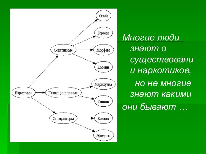 Многие люди знают о существовании наркотиков, но не многие знают какими они бывают …