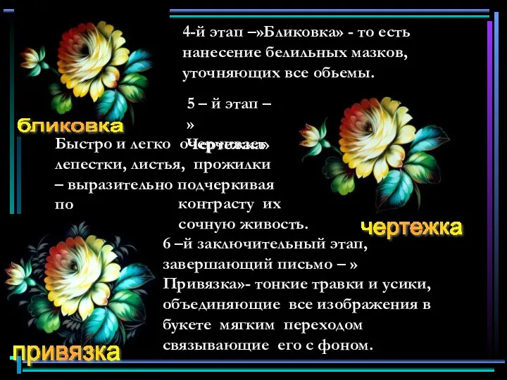 бликовка чертежка привязка 4-й этап –»Бликовка» - то есть нанесение