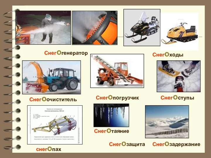 Снегоочиститель Снегоступы Снегопогрузчик Снегоходы Снегогенератор снегопах Снеготаяние Снегозадержание Снегозащита