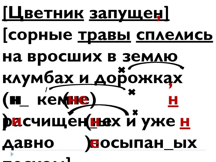 [Цветник запущен] [сорные травы сплелись на вросших в землю клумбах