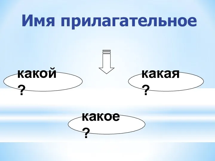 Имя прилагательное какой ? какая ? какое ?