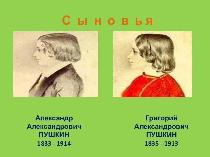 С ы н о в ь я Александр Александрович ПУШКИН