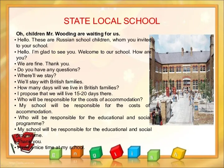 STATE LOCAL SCHOOL Oh, children Mr. Wooding are waiting for