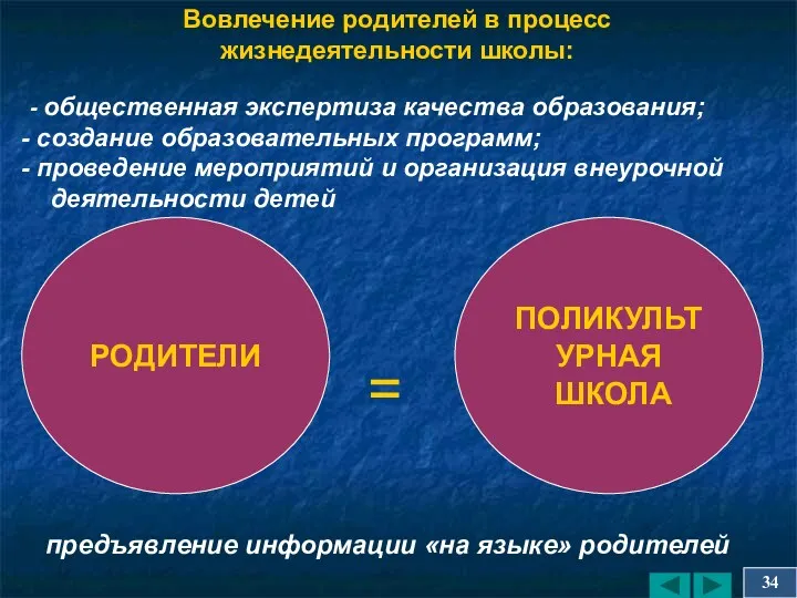 Вовлечение родителей в процесс жизнедеятельности школы: - общественная экспертиза качества