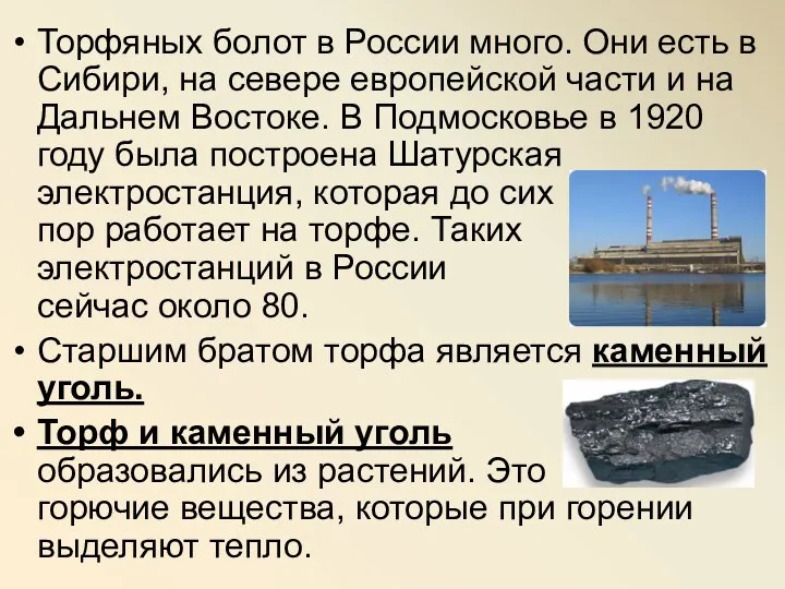 Торфяных болот в России много. Они есть в Сибири, на