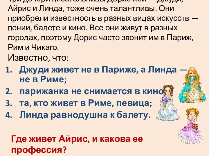 Три дочери писательницы Дорис Кей — Джуди, Айрис и Линда,