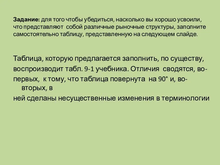 Задание: для того чтобы убедиться, насколько вы хорошо усвоили, что