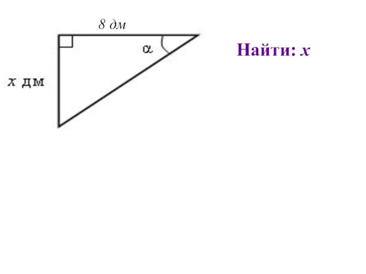 8 дм Найти: х