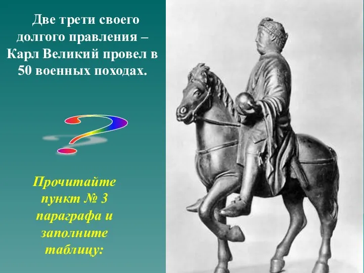 Две трети своего долгого правления – Карл Великий провел в